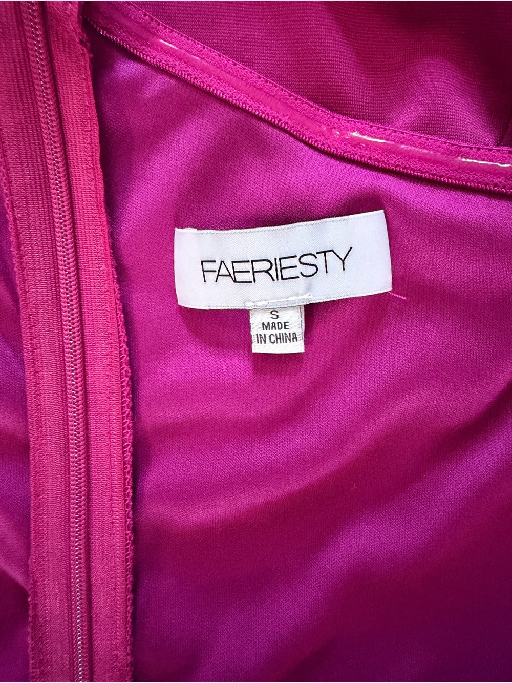 Faeriesty Magenta One Shoulder Ruffle Maxi Dress Size Small - Picture 9 of 16